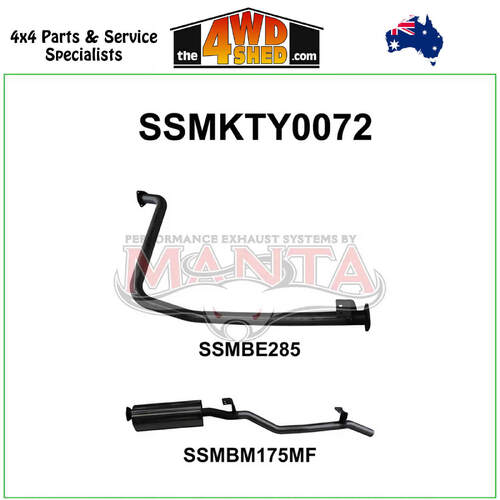 79 Series Toyota Landcruiser HZJ79 4.2L 1HZ Diesel 2.5 inch Exhaust Off Extractors