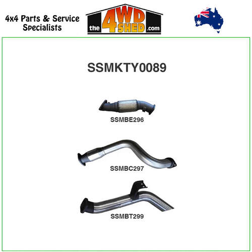 79 Series Toyota Landcruiser VDJ 4.5L V8 Turbo Diesel Single Cab 2007-2016 3 inch Exhaust With Cat Side Exit