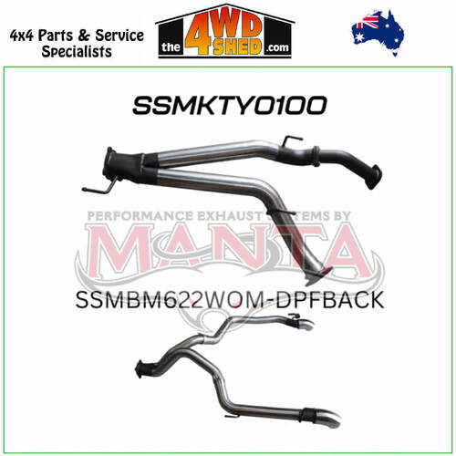 200 Series Toyota Landcruiser  VDJ V8 DPF 3 inch Exhaust DPF Back Twin 3 inch Tail Pipe