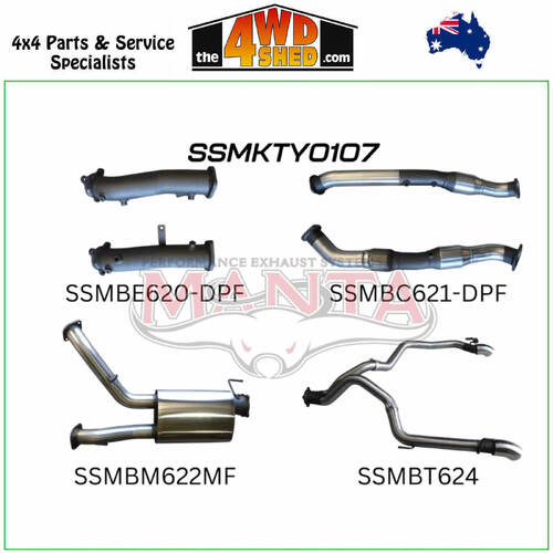 200 Series Toyota Landcruiser  VDJ V8 DPF 3 inch Exhaust Dual with Cat & Muffler Exit L&R