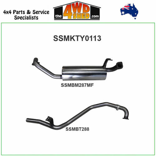 80 Series Toyota Landcruiser 4.5L 1FZ 2.5 inch Exhaust Off Extractors