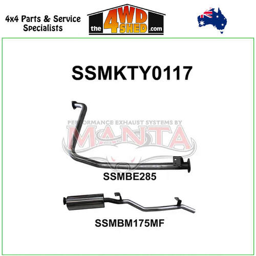 Toyota Landcruiser 79 Series FZJ79 4.5L 6cyl Petrol 2.5 inch Exhaust Off Engine Pipe