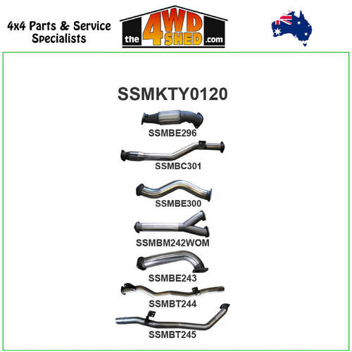 79 Series Toyota Landcruiser VDJ 4.5L 1VD V8 Turbo Diesel Dual Cab 2012-2016 3 inch Exhaust Twin with Cat Without Muffler