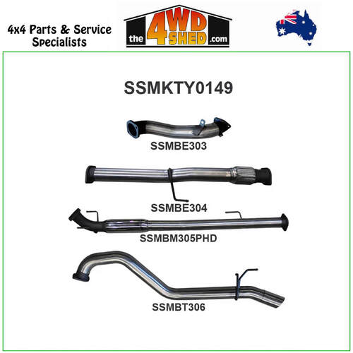 Toyota Hilux KUN 3.0L D4D 3 inch Exhaust Hotdog with Cat