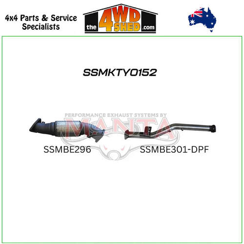 79 Series Toyota Landcruiser VDJ 4.5L 1VD V8 Turbo Diesel 2016-2024 3 inch Exhaust DPF Delete Without Cat