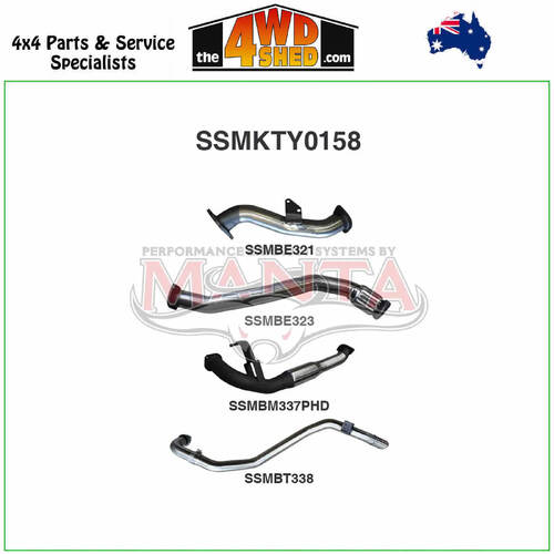80 Series Toyota Landcruiser 4.2L 1HD Turbo 3 inch Exhaust From Turbo Back Hotdog