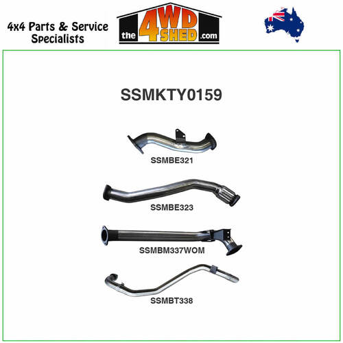 80 Series Toyota Landcruiser 4.2L 1HD Turbo 3 inch Exhaust From Turbo Back without Muffler