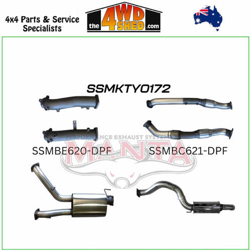 200 Series Toyota Landcruiser  VDJ V8 DPF 3 inch Exhaust Dual with Cat & Muffler 4 inch Tail Pipe with Rear Muffler