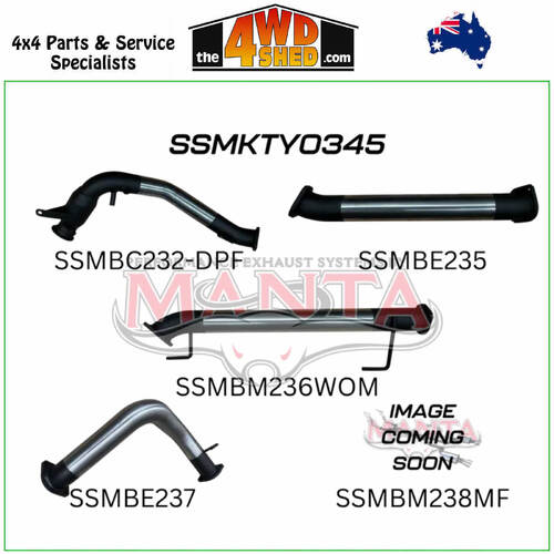 300 Series Toyota Landcruiser V6 3 inch Exhaust Turbo Back with Cat with Rear Muffler 4inch Dump Tip
