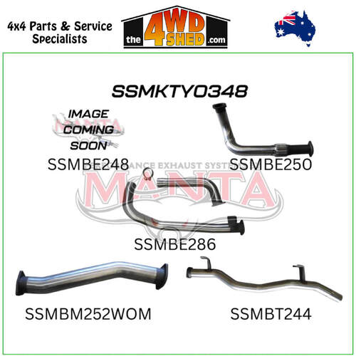75 78 Series Toyota Landcruiser HZJ 4.2L 6 cyl Turbo Diesel 3 inch Exhaust Without Muffler to Suit DTS Turbo
