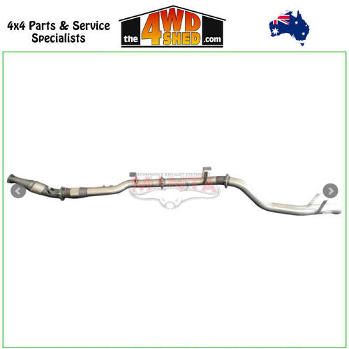 76 Series Toyota Landcruiser 4.5L 1VD V8 Turbo Diesel 2016-On 4 inch Exhaust Turbo Back with Cat & without Muffler DPF