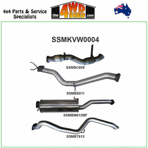 Volkswagen Amarok TDI400 TDI420 2H 2.0l 3 Inch Exhaust Later Model Tailpipe Exit