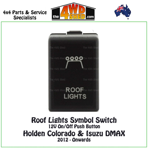 Roof Lights Symbol Switch 12V - Holden Colorado & Isuzu DMAX 