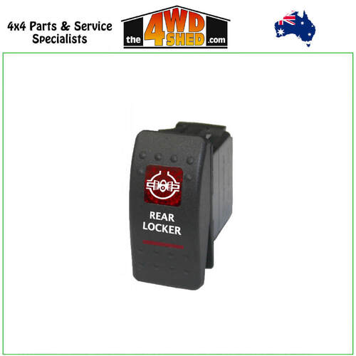 REAR LOCKER 531R Rocker Switch Dual LED Red ON-OFF