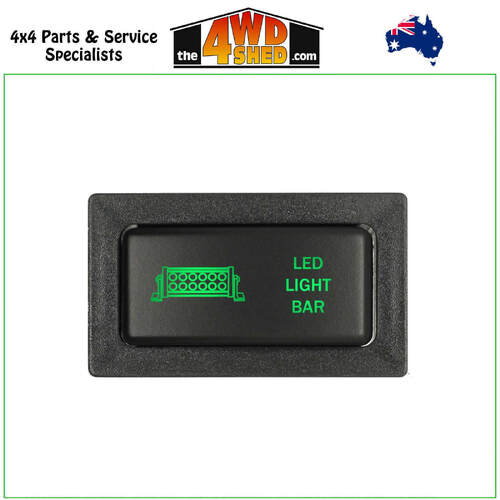 LED LIGHT BAR Horizontal Switch Toyota 60 75 78 79 80 Series Landcruiser Hilux Prado 90 Series GREEN