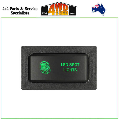 LED SPOT LIGHTS Horizontal Switch Toyota 60 75 78 79 80  Series Landcruiser Hilux Prado 90 Series GREEN