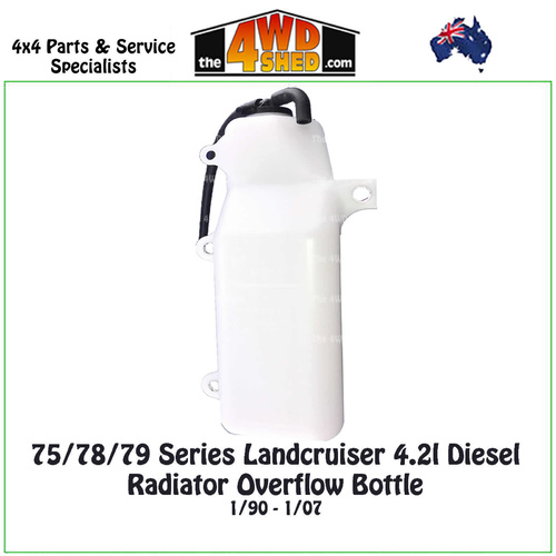 75  78 79 Series Toyota Landcruiser 4.2l Diesel Radiator Overflow Bottle 1/90-1/07