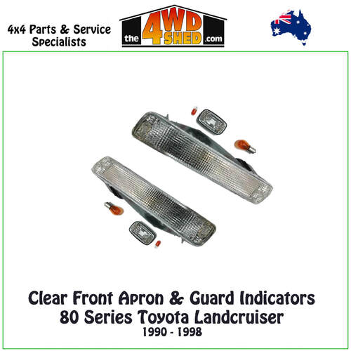 Landcruiser 80 Series Front Apron & Guard Indicator Package - CLEAR PAIR