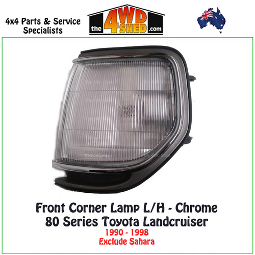 Front Corner Lamp Landcruiser 80 Series LH - Chrome