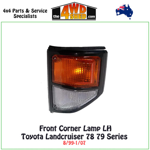 Front Corner Lamp Toyota Landcruiser 78 79 Series - LH BLACK