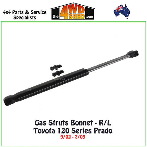 Bonnet Gas Strut Toyota Prado 120 Series (Single Strut Only)