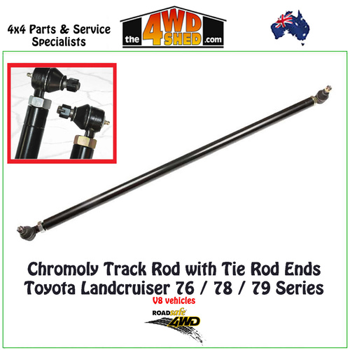 Chromoly Steel Track Rod with Tie Rod Ends Toyota Landcruiser 76/78/79 Series V8