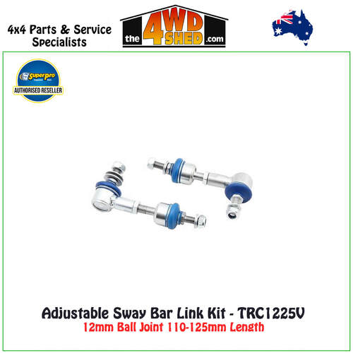 Adjustable Sway Bar Link Kit Nissan Patrol GQ GU 12mm Ball Joint 110-125mm Length - TRC1225V