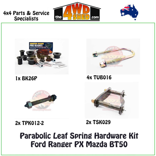 Parabolic Leaf Spring Hardware Kit Ford Ranger PX Mazda BT50