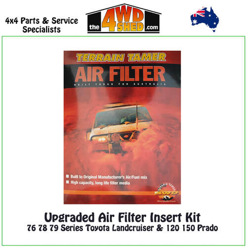 Upgraded Air Filter & Dust Shim Insert Kit Toyota 76 78 79 Series Landcruiser 120 150 Prado 