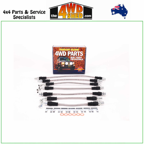 Braided Brake Lines Kits Toyota Landcruiser 80 Series 8/1992-1/1998 - ABS