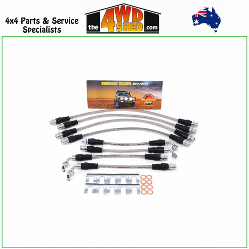 Braided Brake Lines Kits Toyota Landcruiser 76 78 79 Series GRJ 9/2023-On