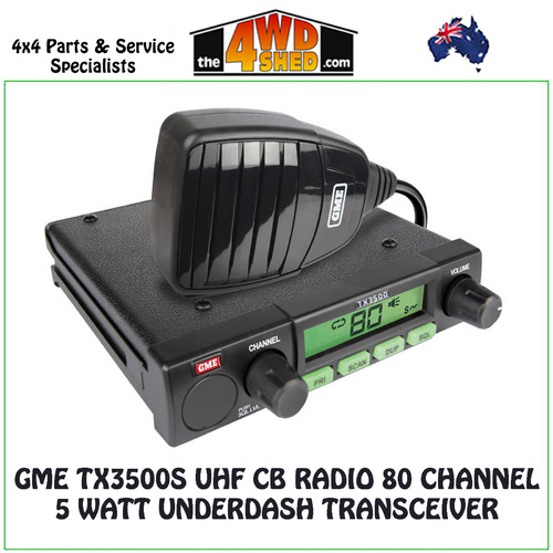TX3500S Uhf CB Radio 80 Channel 5 Watt Underdash Transceiver