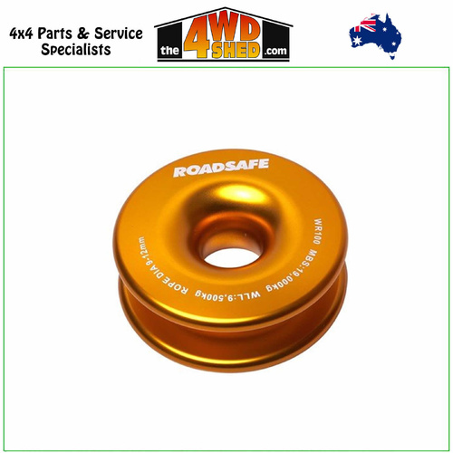 Yellow Anodized Recovery Winch Ring 100mm 9500kg