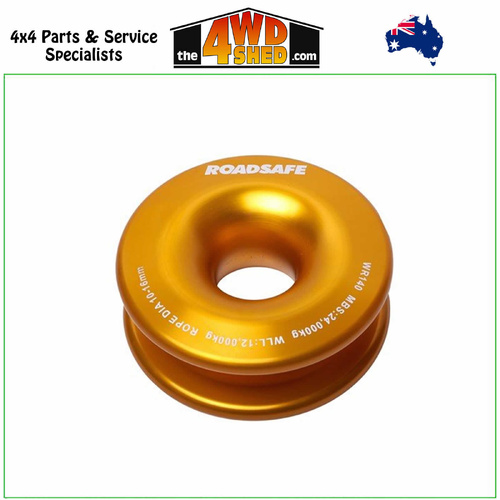 Yellow Anodized Recovery Winch Ring 140mm 12500kg