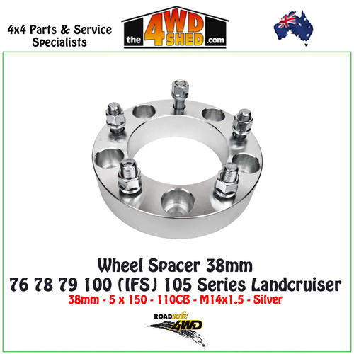 Wheel Spacer 76 78 79 100 (IFS) 105 Series Landcruiser - 38mm